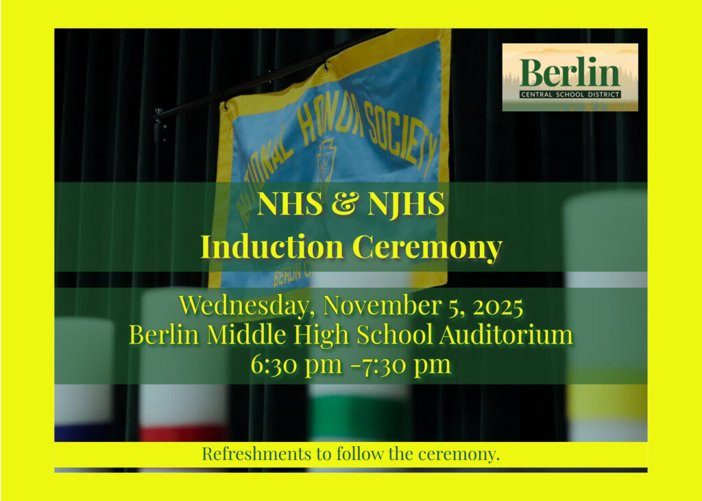NHS & NJHS Induction Ceremony TODAY 11/5