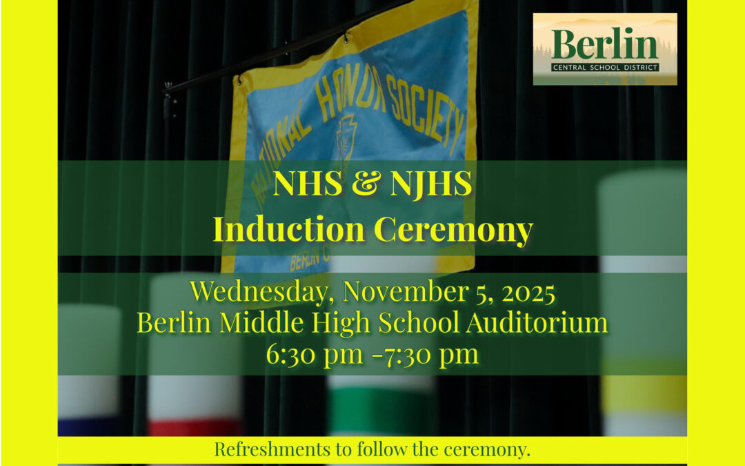 NHS & NJHS Induction Ceremony TODAY 11/5