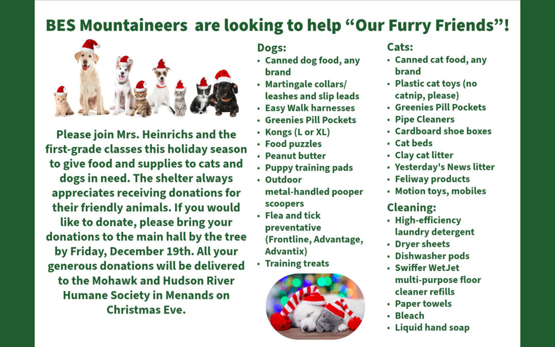 BES Kicks Off Annual Animal Shelter Drive