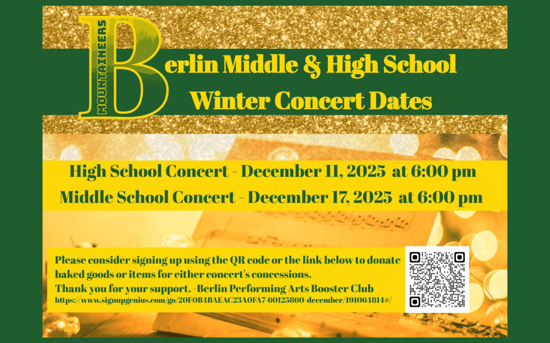 BHS & BMS Winter Concert Announcement