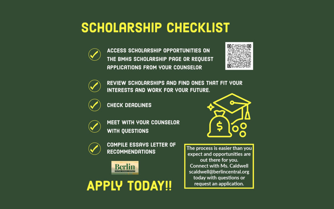 Scholarship Reminder From the BHS Counseling Office