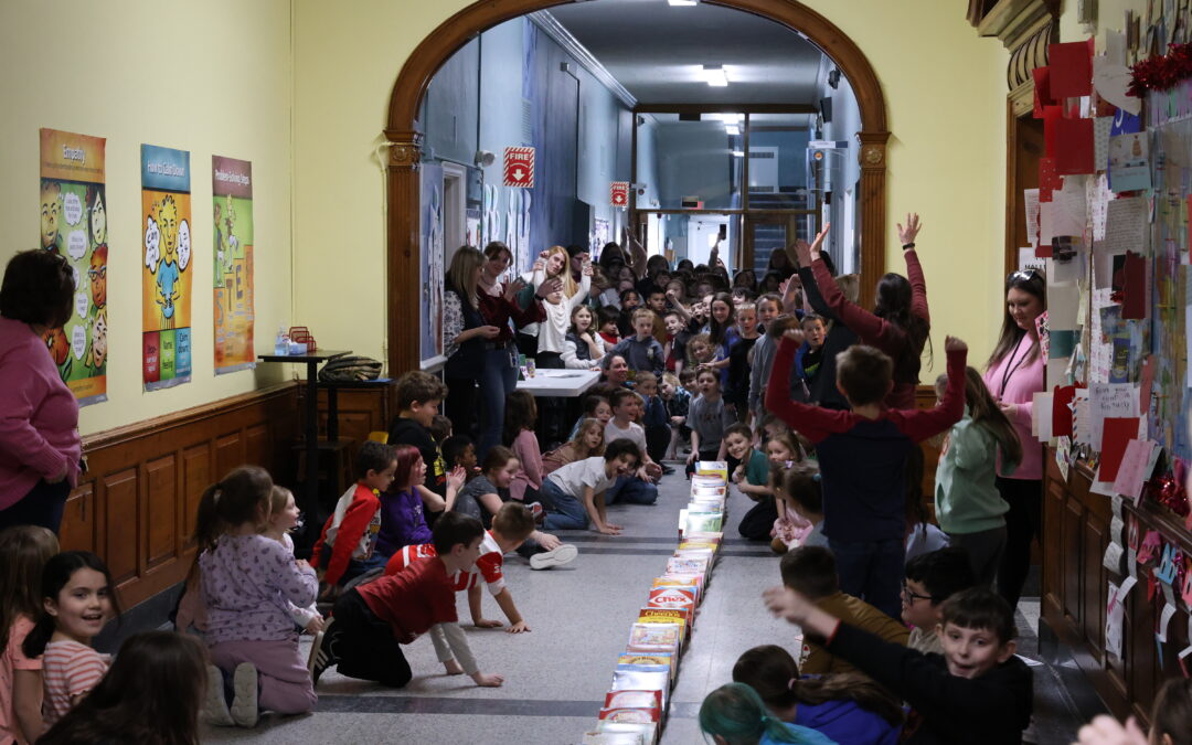 BES 100th Day Cereal Domino Celebration!