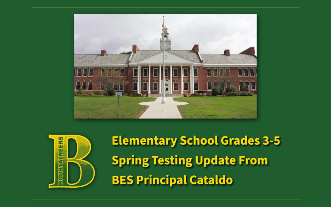 Letter From BES Principal Cataldo Regarding NYS Grades 3-5 Testing