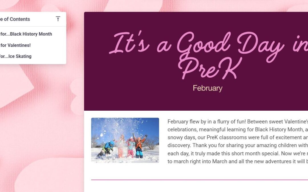 It’s a Good Day in Pre-K Newsletter – March 2025