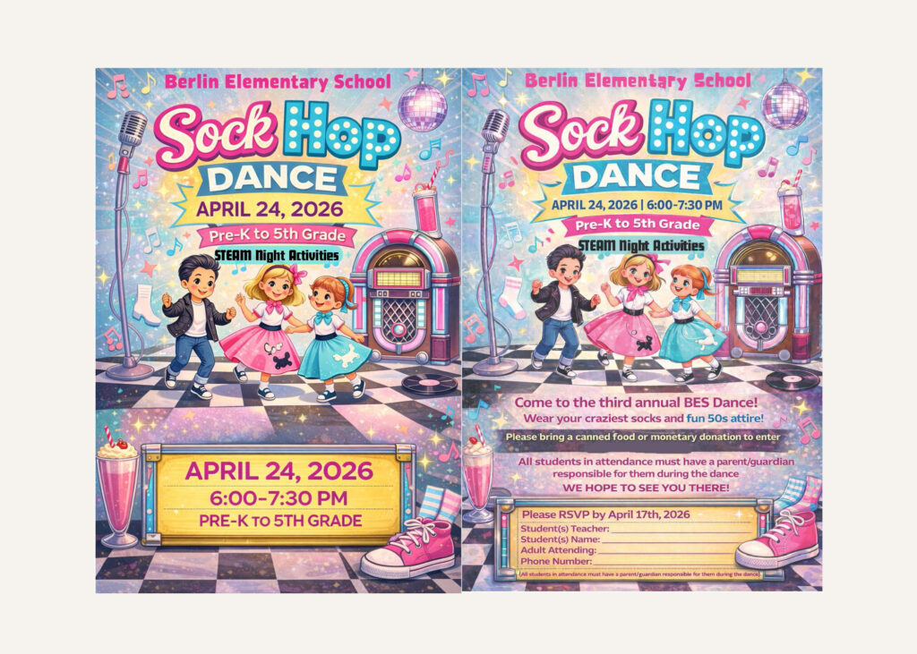BES Sock Hop April 24th!