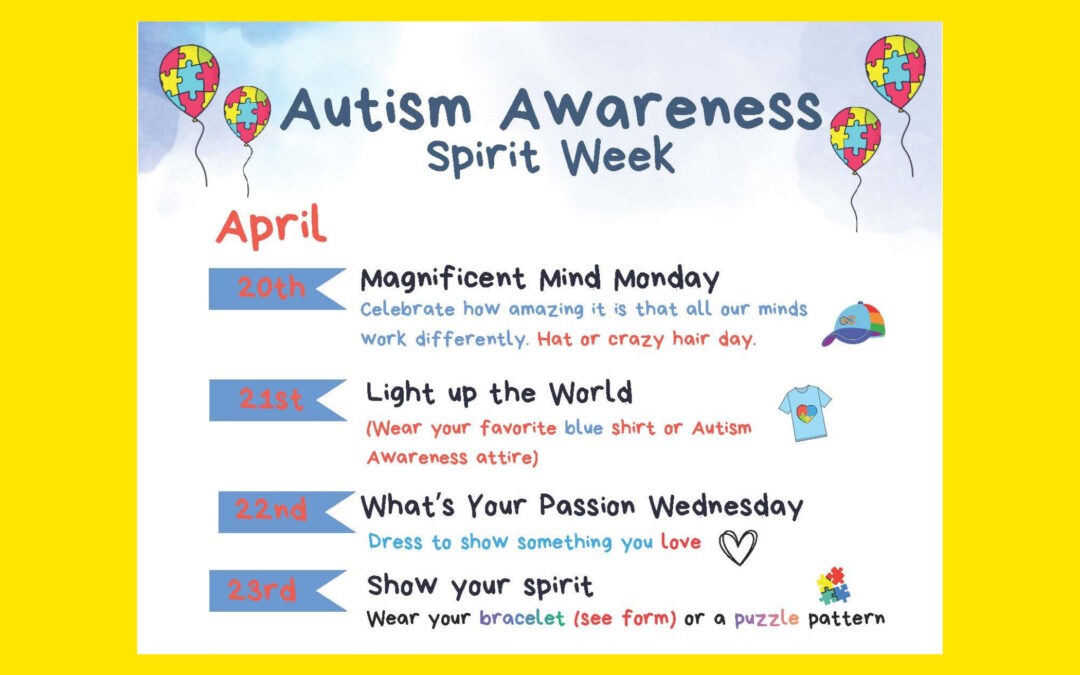 BCSD STARS to Host Autism Awareness Spirt Week 4/20 – 4/23