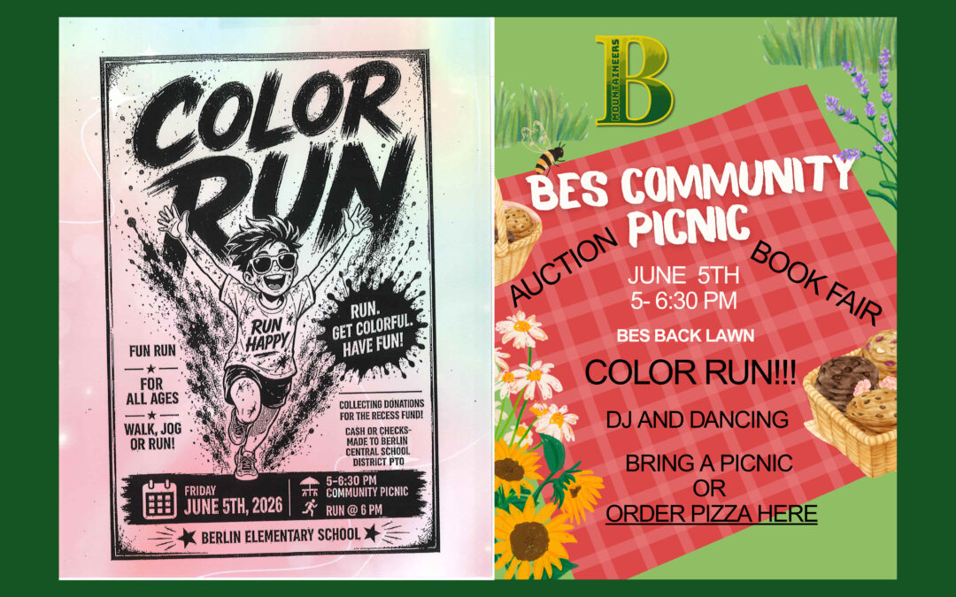 BES Community Picnic & Berlin Color Run is TODAY 6/5
