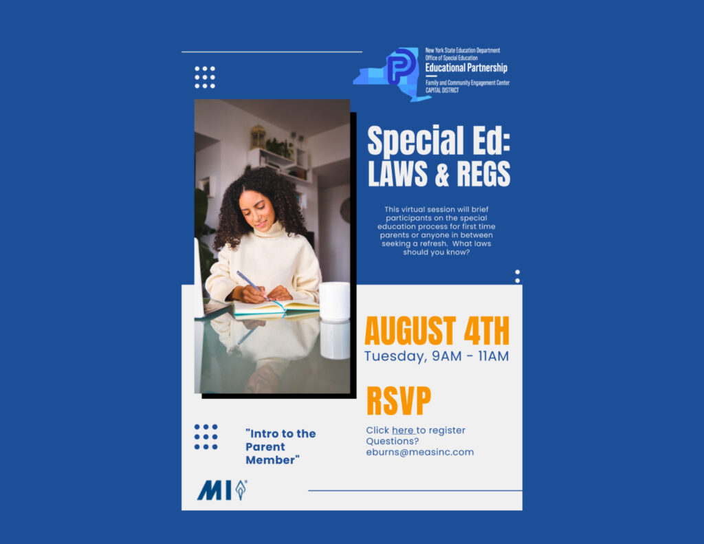 FACE Centers’ Special Education 101: Training of the Parent Member 8/4