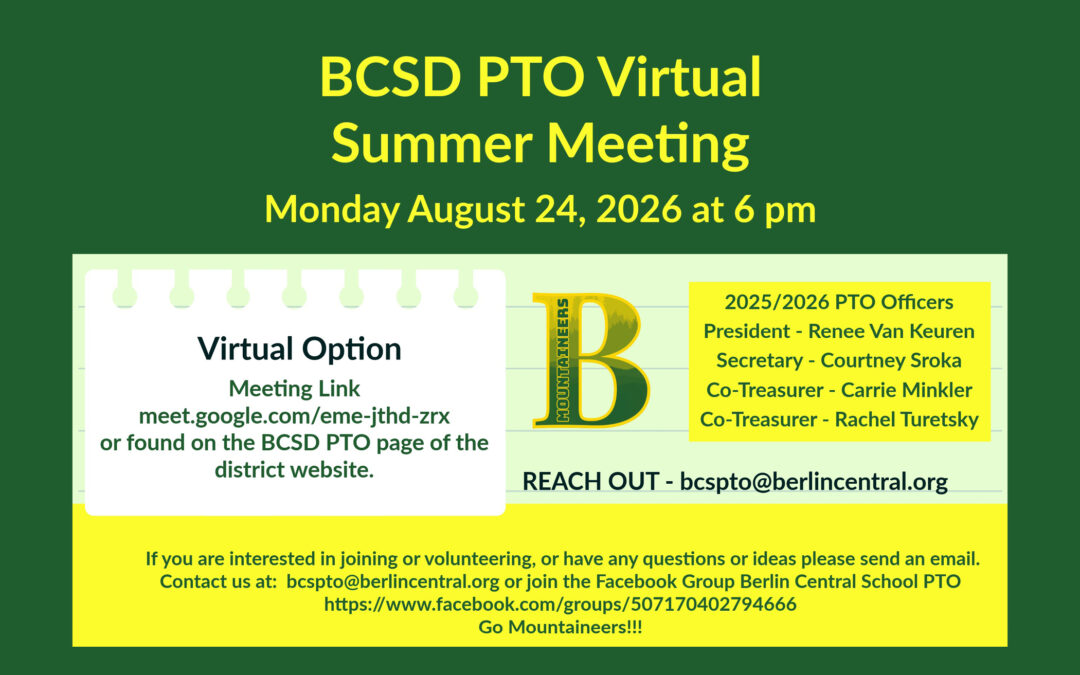 BCSD PTO Meeting 8/24