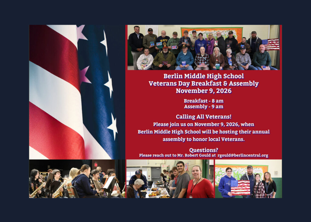 BMHS Veterans Day Breakfast & Assembly 11/9