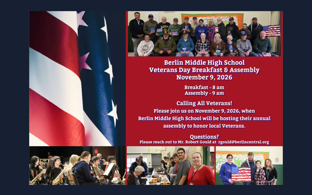 BMHS Veterans Day Breakfast & Assembly 11/9